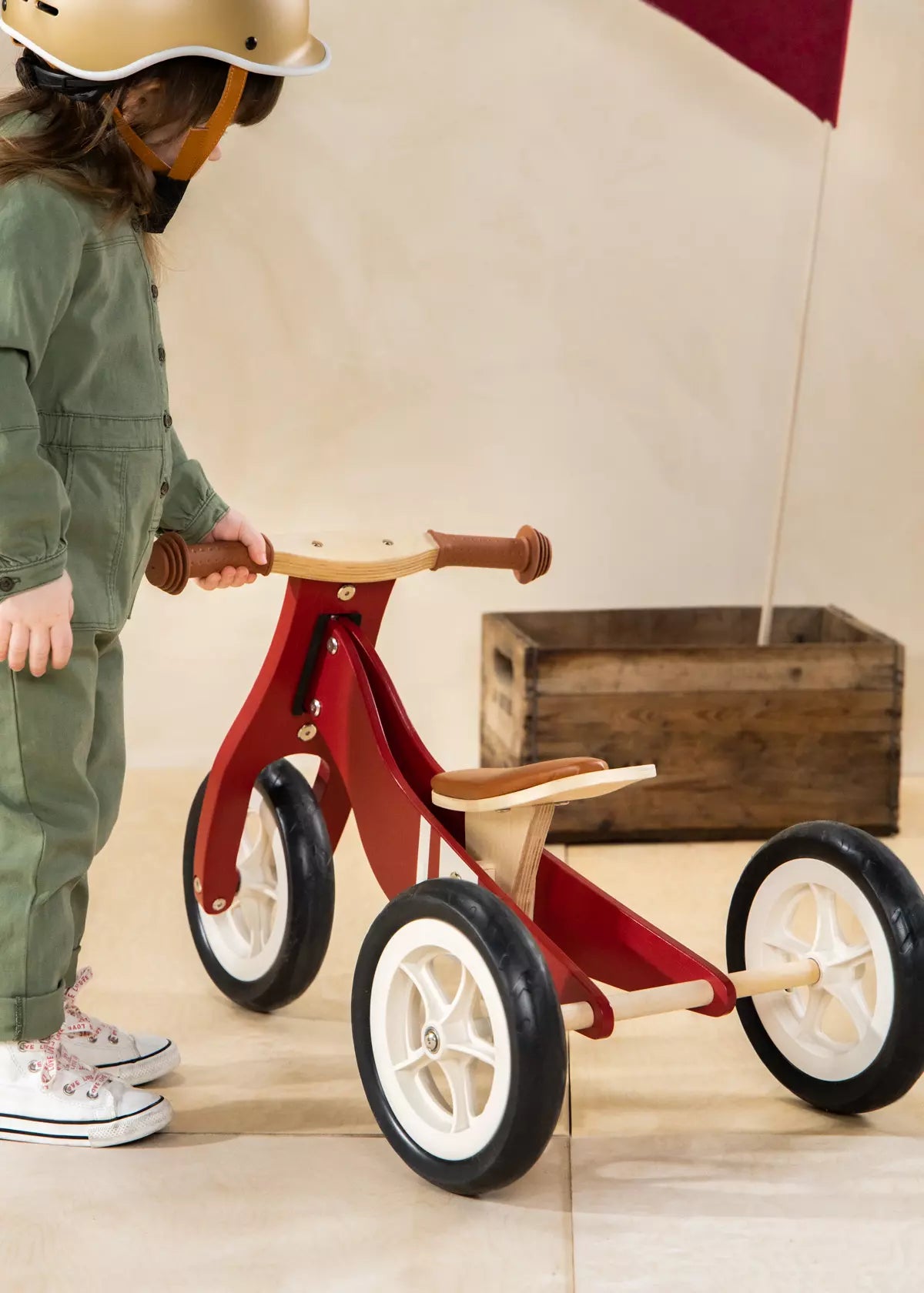 Balansesykkel 2i1 Medio - Montessori løpesykkel rød